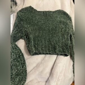 Cotton Candy Textured Olive Sweater